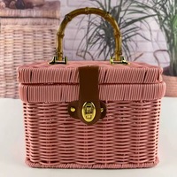 Nouveau panier de rangement carré en PP tressé, style chinois, ensemble cadeau de la Fête de la Mi-Automne, panier de courses portable pour la célébration du premier mois