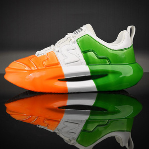 Zapatos de Moda Otoñales, Estilo Europeo, Pintados con Spray, Color Block, Zapatos de Hombre con Suela Gruesa y Plataforma Alta - Product Image 5