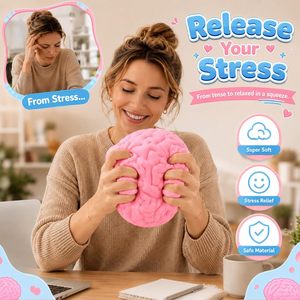 Jouet à presser en TPR en forme de boule de fromage, grand format, à rebond lent, pour soulager l'anxiété et la décompression manuelle - Boîte de jouets anti-stress unisexe pour tous - Product Image 4