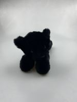 Peluche personnalisée en gros, panthère noire, super douce, brodée, jouet en peluche avec rembourrage en coton PP