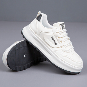 S.PETER EVA 35-40 White Comfortable Lace-up Platform Women's Platform Chunky Sneakers Daily Wear Skateboarding <strong>Shoes</strong> - Product Image 5