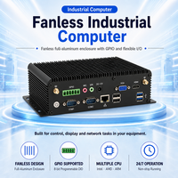 Komputer Industri Tanpa Kipas GPIO Mini PC Intel I3 I5 I7 J1900 N100 IP65 Suhu Luas VGA RS232 OEM ODM Kustom