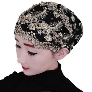 Islamic women's Muslim headscarf, headwrap, scarf, <b>hat</b> with wide forehead band, breathable, eco-friendly lace inner cap - Product Image 5