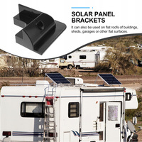 Supports de montage de panneaux solaires TOPENERGY ABS anodisés pour carport, fixation au sol sans perçage ou sur toit pour camping-cars et bateaux, 1 ensemble - 4 pièces, noir, facile à installer