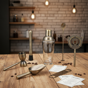 ชุดเครื่องมือบาร์ค็อกเทลแบบเขย่า 7 ชิ้น ทำจากโลหะ งา<span class=keywords><strong>น</strong></span>แฮ<span class=keywords><strong>น</strong></span>ด์เมด <span class=keywords><strong>ส</strong></span>ำหรับทำเลมอน<span class=keywords><strong>ที</strong></span> แบบครบชุด - Product Image 1