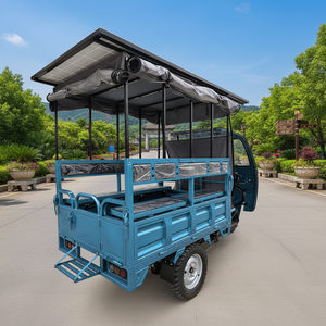 Tricycle Électrique Semi-fermé pour Passagers, Keke Électrique pour <span class=keywords><strong>le</strong></span> Transport de Marchandises et de Personnes avec Panneaux Solaires - Product Image 1