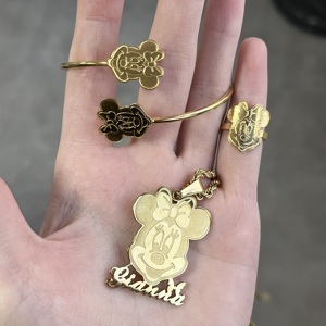 Personaggio dei cartoni animati personalizzato <span class=keywords><strong>per</strong></span> bambini gioielli <span class=keywords><strong>per</strong></span> adulti nome personalizzato collana pendente <span class=keywords><strong>per</strong></span> donne ragazze - Product Image 6