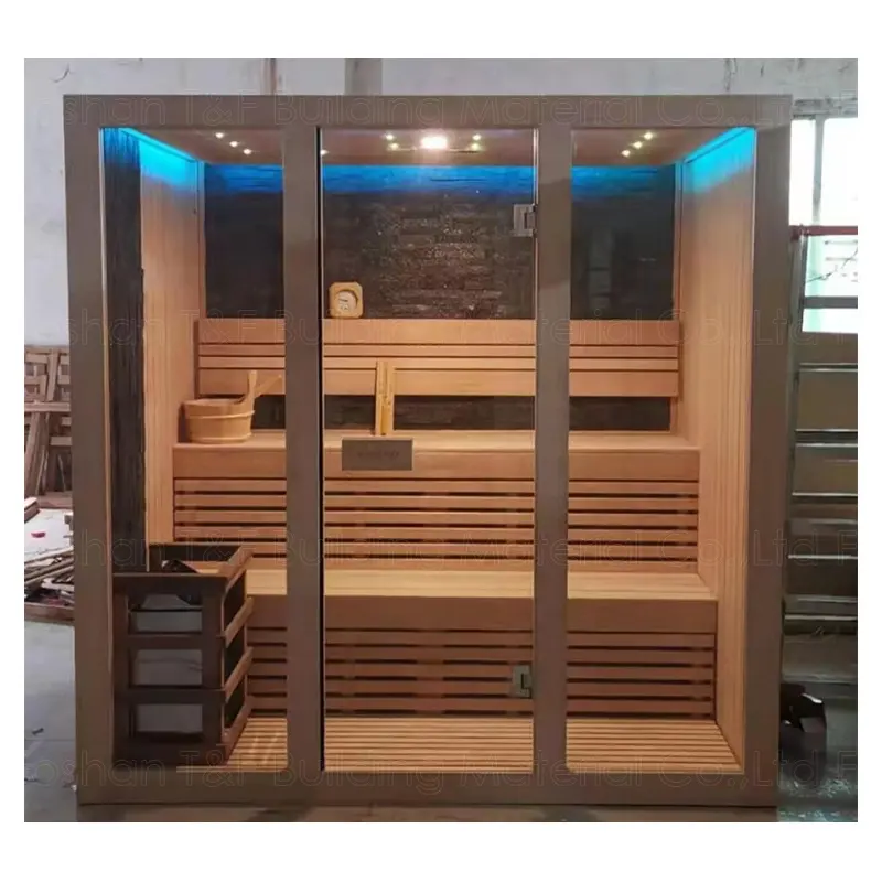 Portable Hemlock Wood Home Barrel Sauna Bath Dry And Wet Steam Room Far Infrared Outdoor Sauna