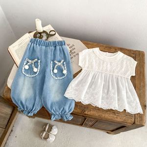 Atasan Rajut Tanpa Lengan Model Patchwork Katun untuk Anak Perempuan, Pakaian Bayi Modis Musim Panas Terbaru dari Engepapa - Product Image 6