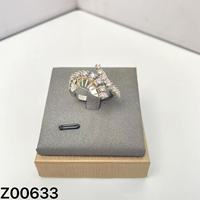 Bague unisexe étanche en laiton plaqué or 18 carats avec zircon, style européen et américain, personnalisable, géométrique, tendance