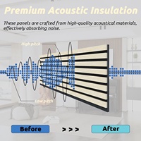 Panneau de feutre acoustique noir support placage de chêne MDF lamelle panneau acoustique en bois Akupanel panneaux muraux acoustiques en bois pour la décoration intérieure