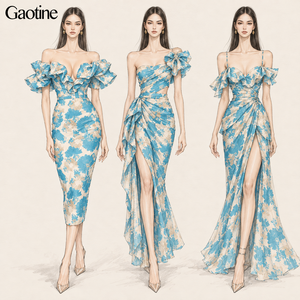 Robes de soirée personnalisées OEM ODM pour femmes, en satin floral, asymétriques, à fente haute, longues, pour demoiselles <span class=keywords><strong>d</strong></span>'<span class=keywords><strong>honneur</strong></span> et bals de promo, vente en gros - Product Image 1