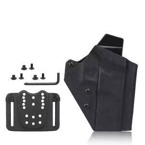 ซองปืนพกแบบยึดติดกับพายด์เดิล ทำจากไคเด็กซ์ ปรับระดับการยึดได้ สำหรับ G17,<span class=keywords><strong>19</strong></span>,19X, 45 ซองปืนแบบ OWB อเนกประสงค์ สำหรับเข็มขัด อุปกรณ์เสริมสำหรับการล่าสัตว์ - Product Image 2