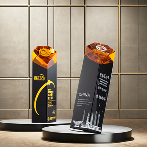 Trofeo de cristal de dos tonos de gama alta personalizado ELOR, medallas y placas Premium, recuerdo grabado con temática deportiva para regalo o decoración - Product Image 2