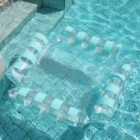 Nouveau modèle de flotteurs de piscine, hamac rayé, flotteur de piscine pour adultes, hamac gonflable en PVC, chaise flottante pour piscine