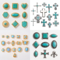 Lunettes de bijoux à la mode OEM ODM, monture en acétate blanc avec pierres incrustées de turquoise et branches de couleur contrastée