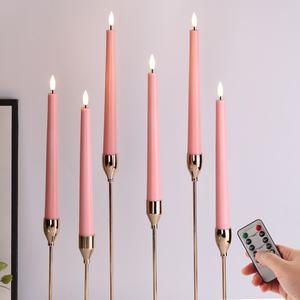 Bougie chauffe-plat LED artisanale à flamme réelle 3D en cire de paraffine Mermei, avec télécommande 10 touches et alimentation par piles - Product Image 3