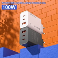 Chargeur rapide USB Type C 100W 3 ports, adaptateur secteur pour téléphone portable, charge rapide USB-C PD 100W