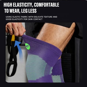 Genouillère de <span class=keywords><strong>protection</strong></span> professionnelle en nylon tricoté élastique pour entraînement, squat, soulevé de terre et musculation - Product Image 3