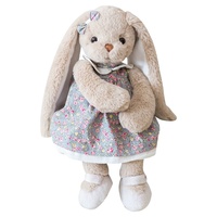 Peluche Lapin Doux et Cuddly, Jouet en Peluche Lapin aux Longues Oreilles, Personnalisable