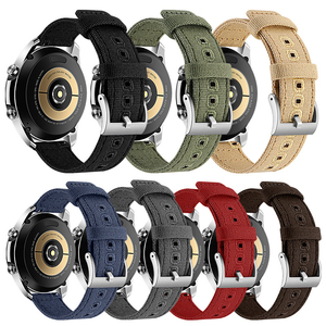 Sangles de remplacement en tissu de <span class=keywords><strong>coton</strong></span> à dégagement rapide hommes 18mm 20mm 22mm femmes <span class=keywords><strong>bracelet</strong></span> de <span class=keywords><strong>montre</strong></span> en toile pour Samsung Galaxy Watch - Product Image 5