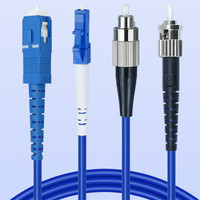 Cable de puente de fibra óptica para interiores Duplex 9/125 LC/UPC a ST/UPC con conector LC ST Cable interior blindado y cable de conexión