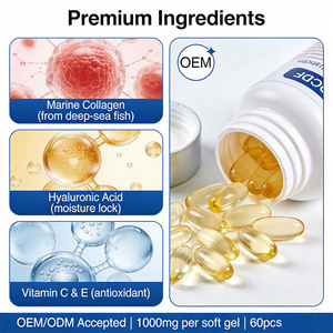 Complément alimentaire pour la beauté de la peau, des cheveux et des ongles, collagène, biotine, kératine, acide hyaluronique, 64000 mcg, 90 capsules végétales, extra fort - Product Image 4