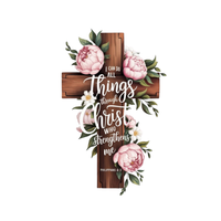 Transferts DTF Blessed Floral Faith prêts à poser, impressions personnalisées en gros par transfert thermique, livraison rapide pour t-shirts et robes