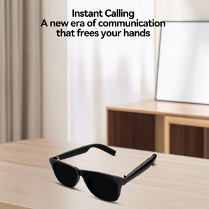 M02 Ultra Smart <b>Glasses</b> Dual <b>Camera</b> Black Titanium Frame Sport Sunglasses Transition Noise Cancelling Music Calls - Product Image 1
