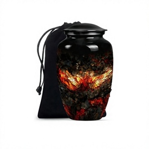 Urna de cremación Phoenix Bird de 10 "para hombres y mujeres adultos, urna decorativa funeraria para cenizas humanas con bolsa de terciopelo gratis - Product Image 1
