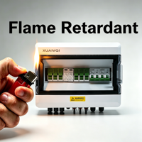Boîtier de Combinaison Photovoltaïque DC 1000V avec Fusible, Disjoncteur MCB, Protection contre la Foudre SPD, Boîtier de Distribution Solaire Photovoltaïque 3 Entrées 1 Sortie, Étanche IP65