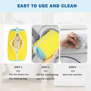 Custom Thickening Zipper Sneaker Cleaner Shoe Wash <b>Bag</b> New Large Size Lazy Home <b>Laundry</b> Cleaning for Clothes Made <b>Mesh</b> Material - Product Image 6