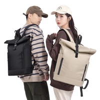 Tas Ransel Unisex Anti Air Bahan Nylon dengan Resleting Kapasitas Besar 20-35 L, Muat Laptop 16 Inch, Modis untuk Perjalanan Sehari-hari, Hiking, Kuliah, dan Kantor