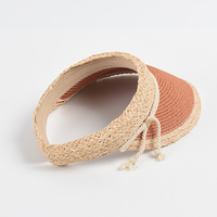 Chapeau de soleil en paille à visière incurvée, protection UV, coloré, pour l'été, les voyages, les activités de plein air, OEM/ODM, unisexe, pour la plage, le cyclisme, la pêche, casquette à dessus ouvert