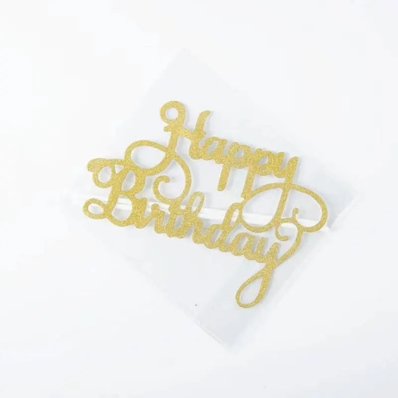 עוגת קישוט כלים גליטר נייר עוגת טופר יום הולדת שמח עוגת ספקים
