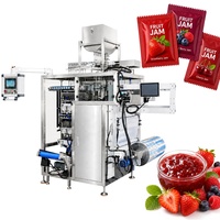 Machine automatique 4 côtés, 8 voies pour liquides/pâtes : ketchup, mayo, beurre de cacahuète, sauce.