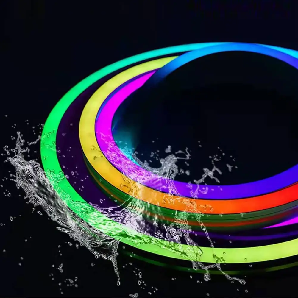 DC12V RGB Neon LED Rope Color Changing Waterproof Indoor Outdoor Decorative Lighting for Home/Garden/Building