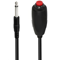 Câble d'appel infirmier blindé en cuivre avec gaine PVC, prise mono 6,35 mm, bouton d'appel d'urgence et clip