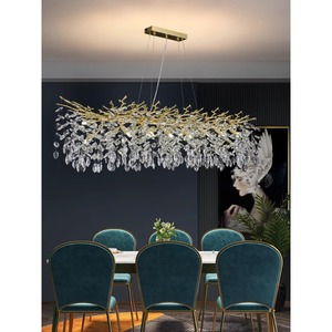 LIGHTOPS Lustre d'intérieur rond transparent en marbre Suspension en fer pour salon et salle à manger - Product Image 5
