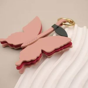 Elegant Pu Leather Pendant <b>Keyring</b> Portable Butterfly <b>Charm</b> Keychain Accessories for Women Stylish Handbag Decorations - Product Image 5