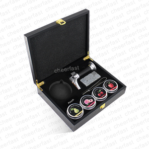 Best-seller Coffret cadeau en bois noir pour fumeurs de cocktails à la mode au vieux <span class=keywords><strong>bourbon</strong></span> et kit torche pour fumeurs de cocktails en pierre de glace au whisky - Product Image 1