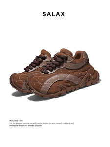 Sneakers Chunky Sportive di Lusso in Vera Pelle, <span class=keywords><strong>Scarpe</strong></span> <span class=keywords><strong>da</strong></span> Passeggio Traspiranti <span class=keywords><strong>per</strong></span> Outdoor e Trekking - Product Image 4