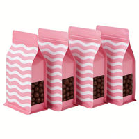 Aluminiumfolie zak met platte bodem, venster en hersluitbare ritssluiting (doypack) voor noten, gedroogd fruit, voedselveilige zak met ophanggat