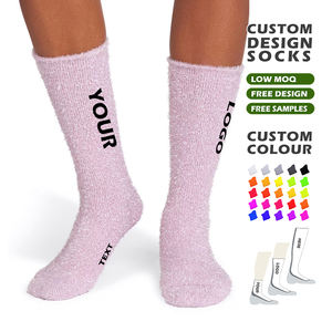 Made Your Own Design <strong>Warm</strong> <strong>Fuzzy</strong> <strong>Sock</strong> <strong>Custom</strong> Women <strong>Fuzzy</strong> Fluffy Slouch <strong>Sock</strong> For Autumn Winter Season - Product Image 1