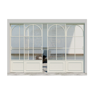 Hurricane Resistant Sliding <strong>Door</strong> French Style with Grille Design Aluminum Frame Double Layer Tempered Glass Sliding <strong>Door</strong> - Product Image 2