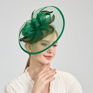 غطاء رأس نسائي أنيق ، مشبك كنتاكو دربي أنيق لحفلات الزفاف ، ربطة رأس مع قبعة زهور - Product Image 4