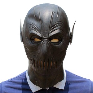 Máscara de látex con cabeza de superhéroe, Zoom negro, accesorio de disfraz de supervillano, máscara de cabeza completa - Product Image 3