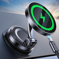 Support de téléphone magnétique pour voiture avec charge sans fil, charge rapide 15W, support adhésif super résistant pour tableau de bord, pliable, universel