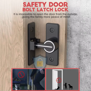 Perno Luminoso para Puerta Interior, Perno Moderno de Acero Inoxidable, Cerrojo de Superficie para Puerta de Habitación, Cerradura Resistente de 90 Grados - Product Image 5