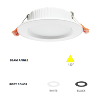 Spot LED commercial moderne anti-éblouissement sans cadre pour bureau, tailles 2, 2.5, 3, 3.5, 4, 5, 6, 8 pouces